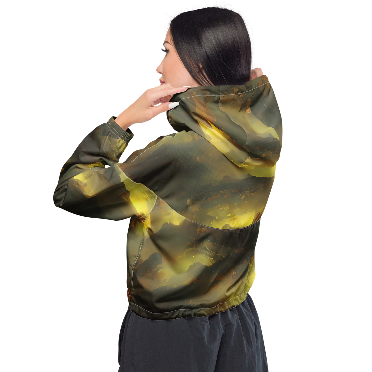 Women's Cropped Windbreaker - Crimson Tide