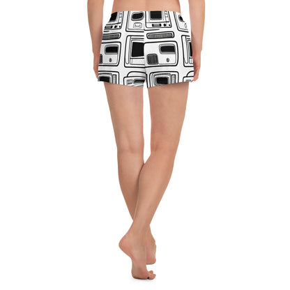 Women’s Athletic Shorts - Techno Echo