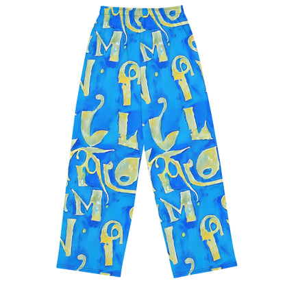 Wide-Leg Pants - Golden Glyphs