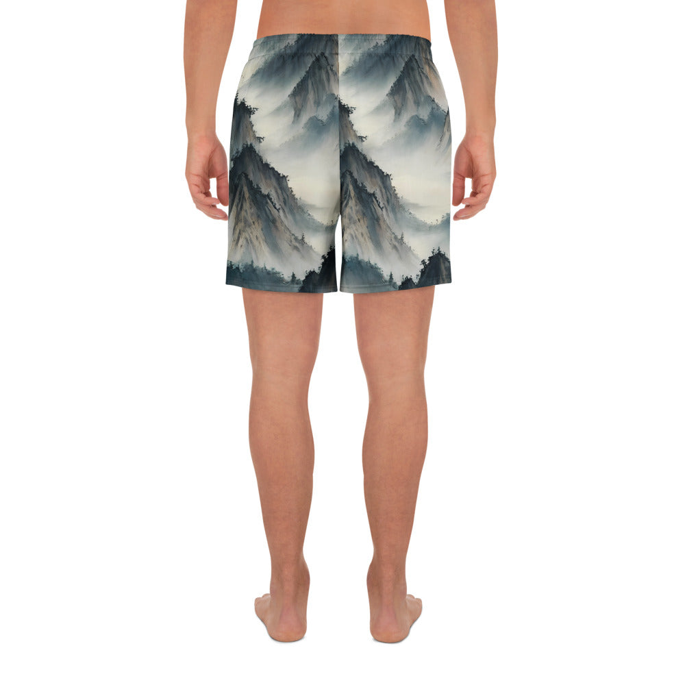 Men's Athletic Shorts - Misty Peaks