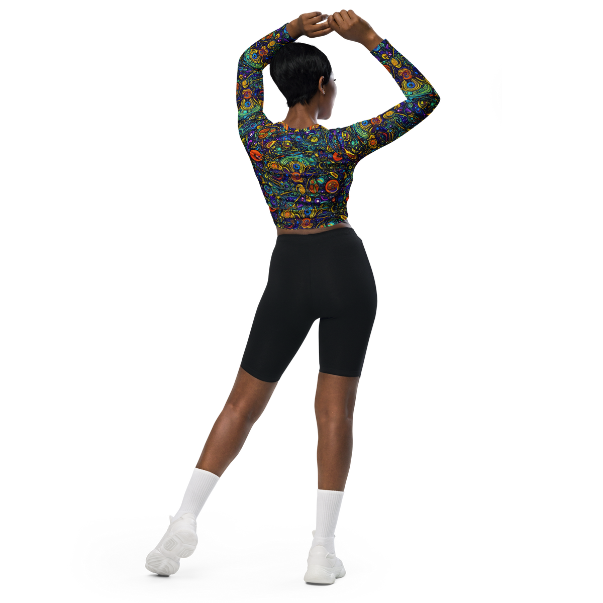 Long Sleeve Crop Top - Vasnetsov Vortex