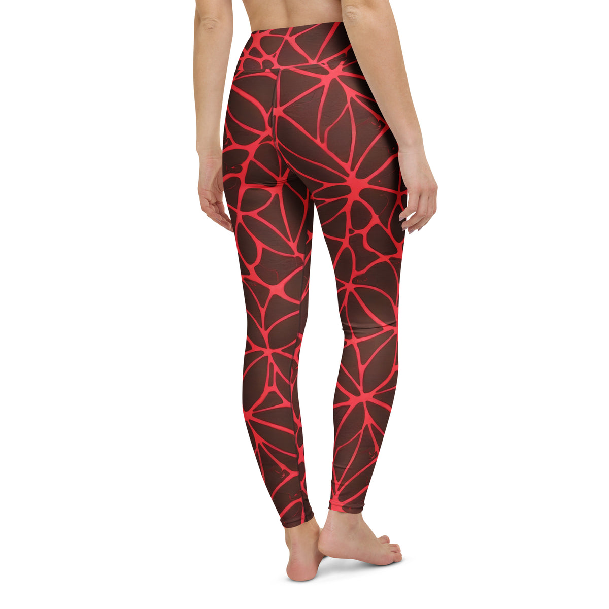 Yoga Leggings - Scarlet Vines