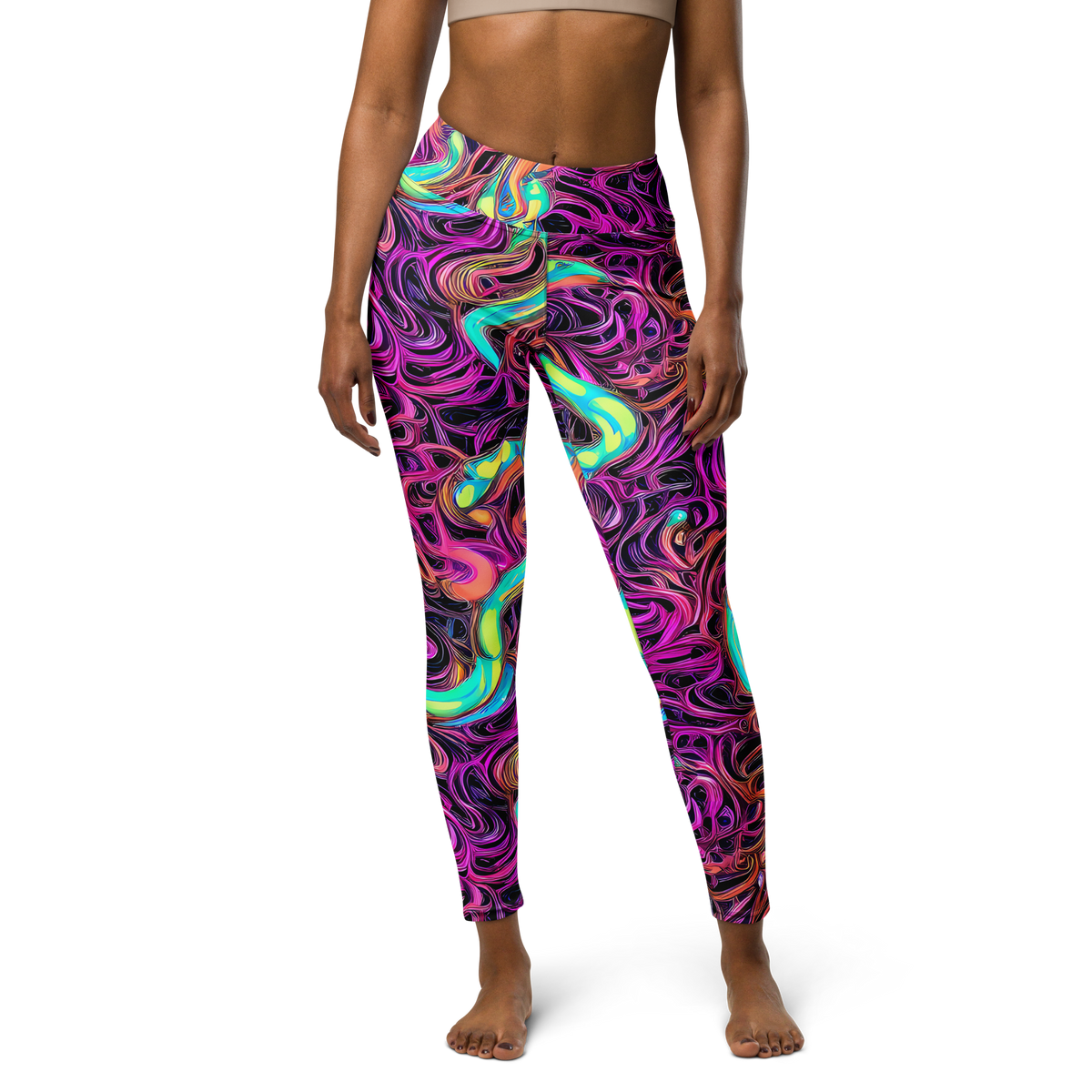 Yoga Leggings - Neon Drizzle