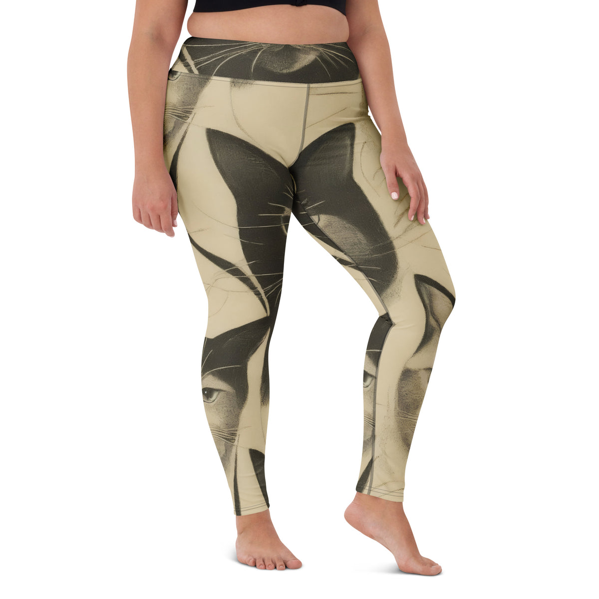 Yoga Leggings - Feline Symphony