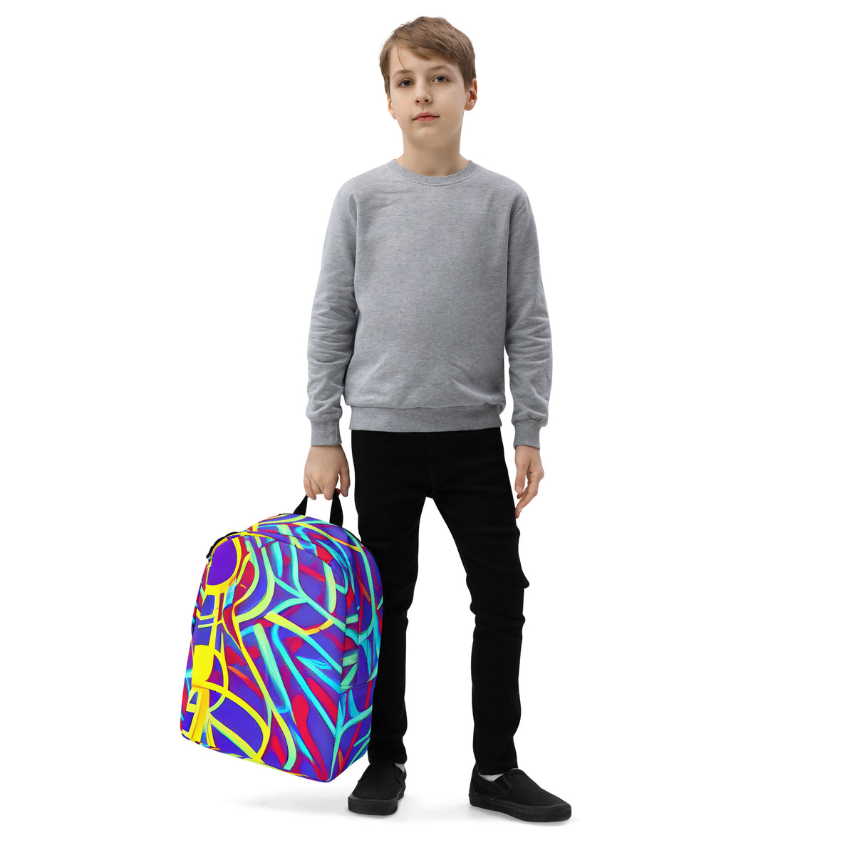 Minimalist Backpack - Neo-Grid Rhapsody