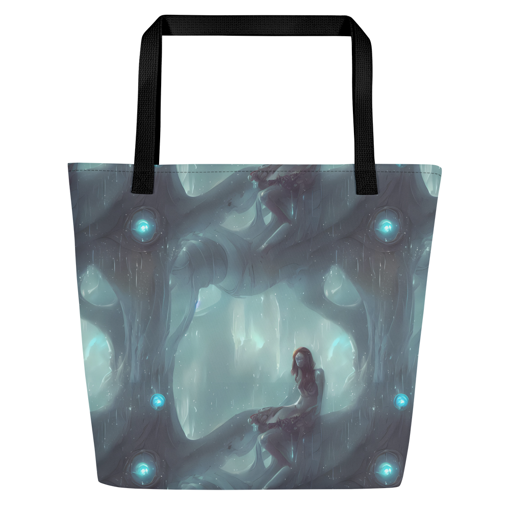 Large Tote Bag w/ Pocket - Liquid Serenity
