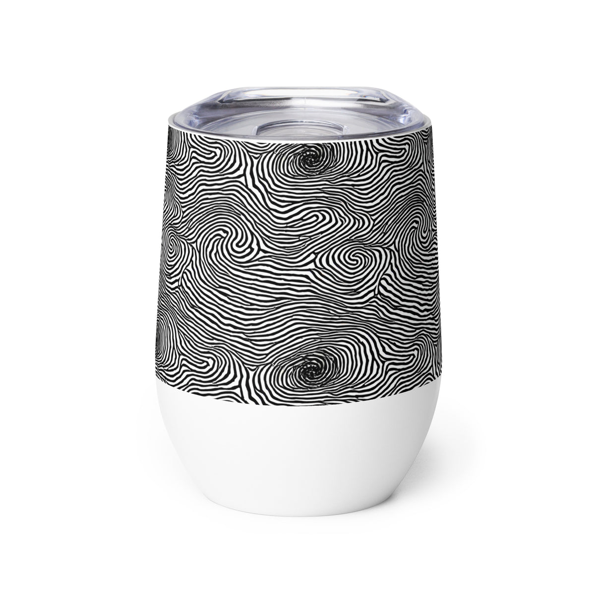 Wine Tumbler - Black And White Rhapsody