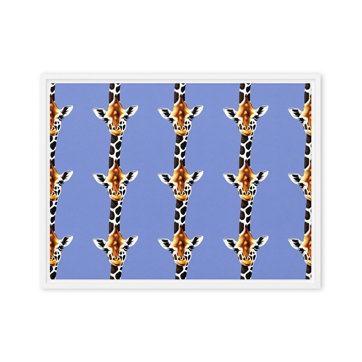Framed Canvas (in) - Giraffe Glow