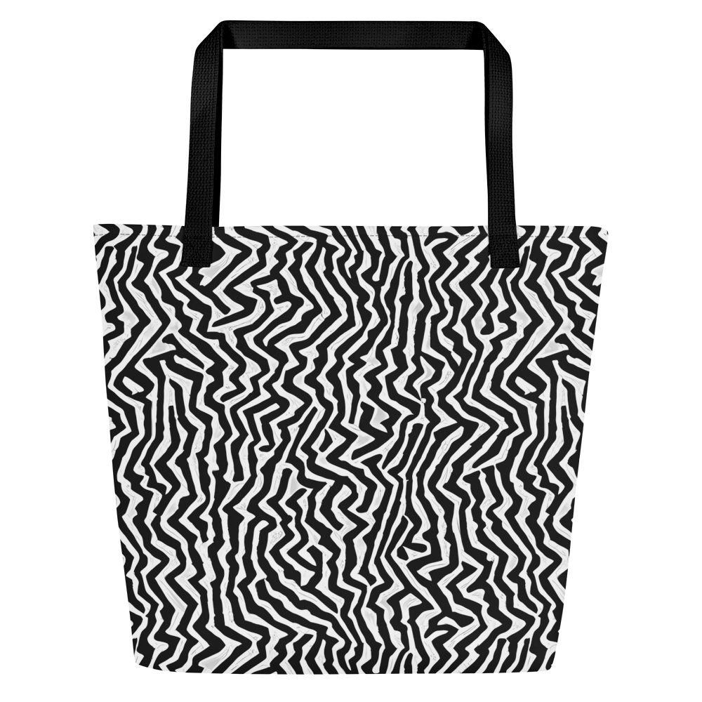 Large Tote Bag w/ Pocket - Static Swirl