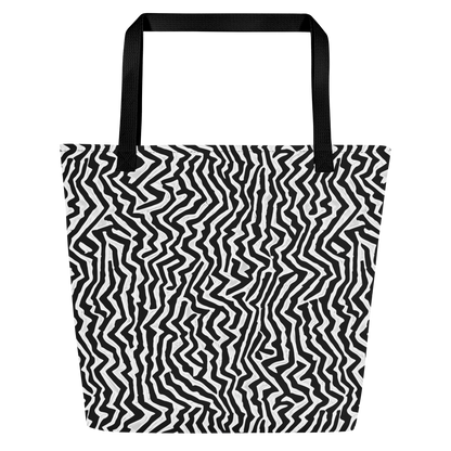 Large Tote Bag w/ Pocket - Static Swirl