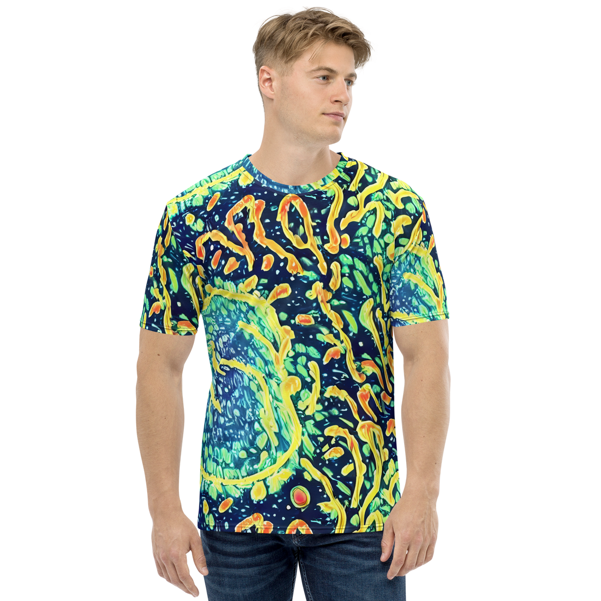 Men's Crew Neck T-Shirt - Vortex Glow