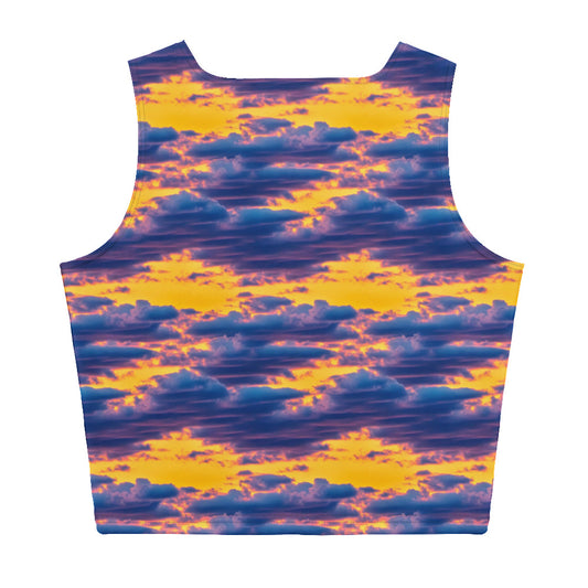 Crop Top - Aubergine Clouds