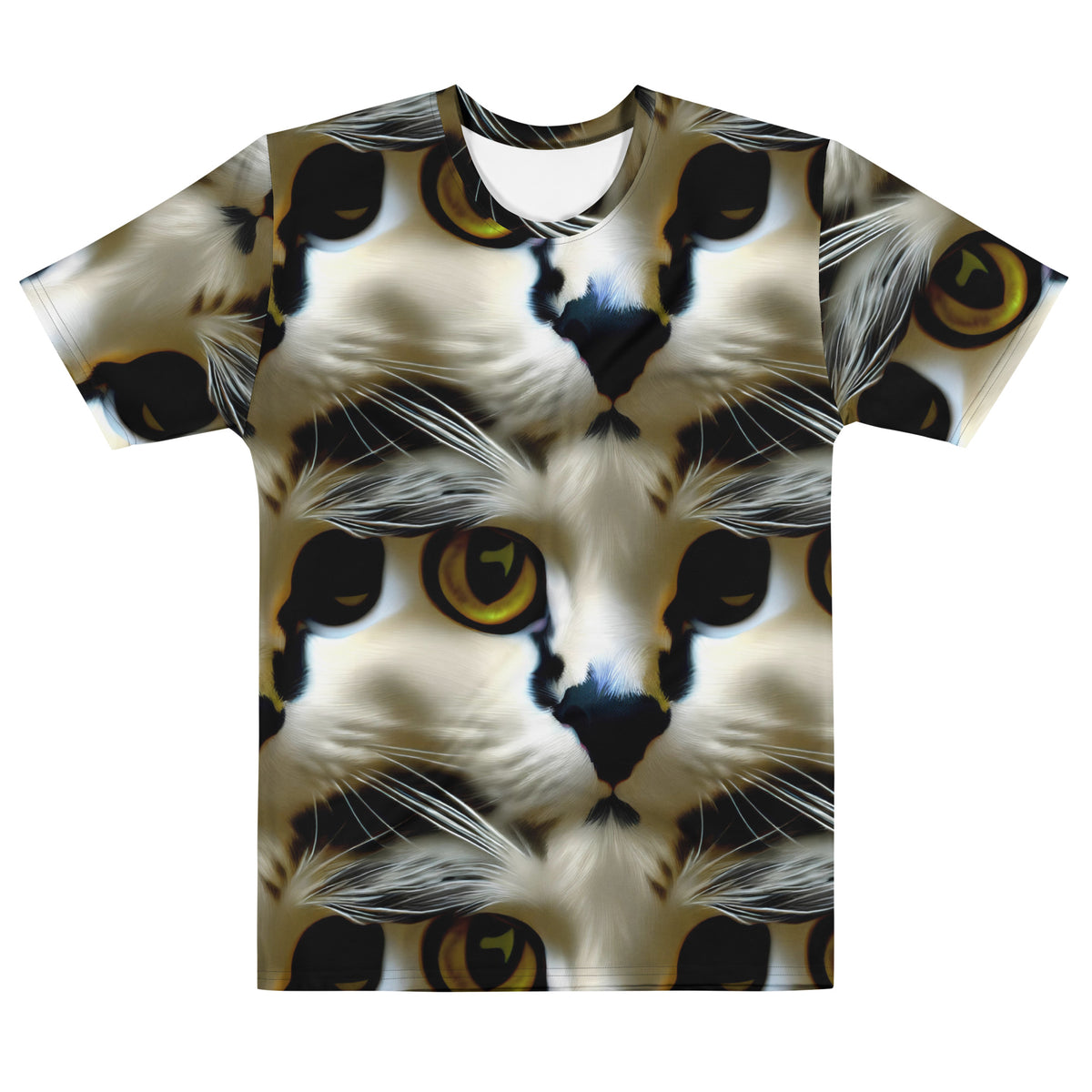 Men's Crew Neck T-Shirt - Feline Fancy