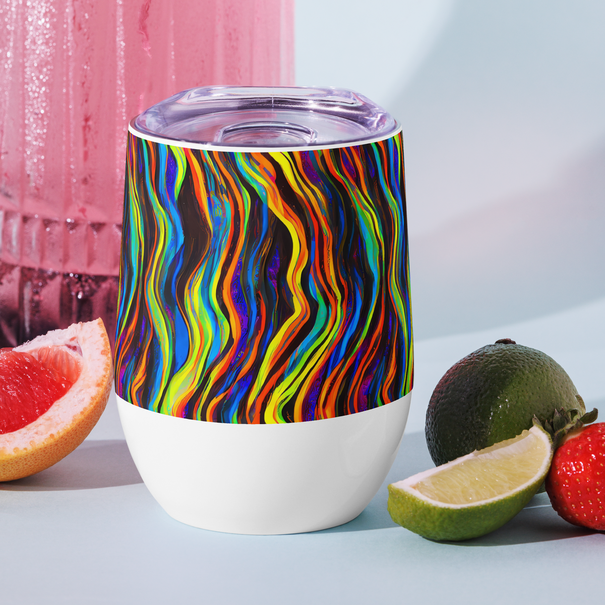 Wine Tumbler - Celestial Waves