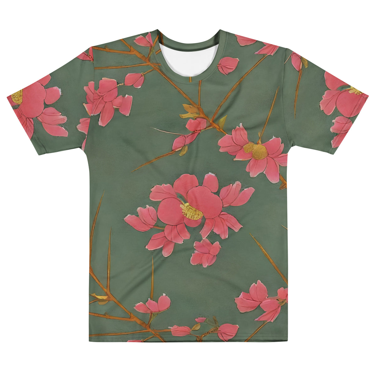Men's Crew Neck T-Shirt - Petal Symphony