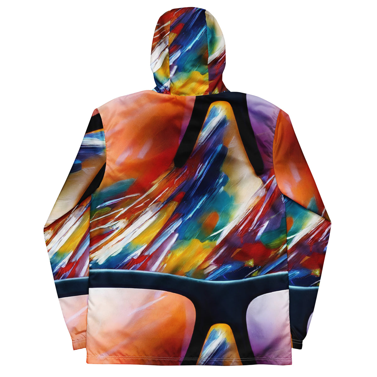 Men's Windbreaker - Brushstroke Symphony