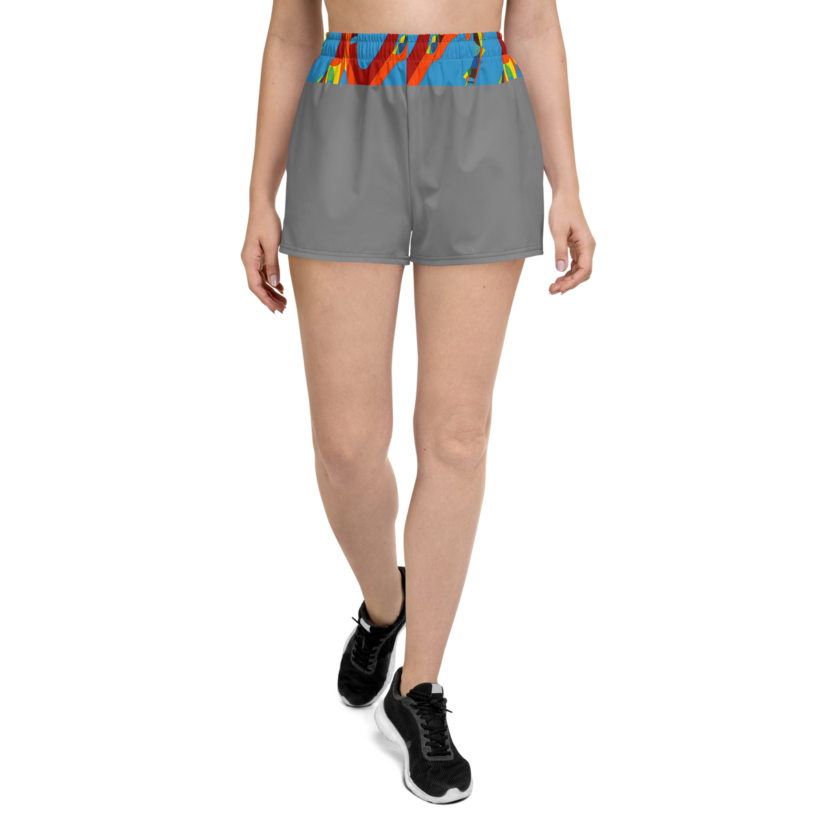 Women’s Athletic Shorts - Fire Ocean Fusion