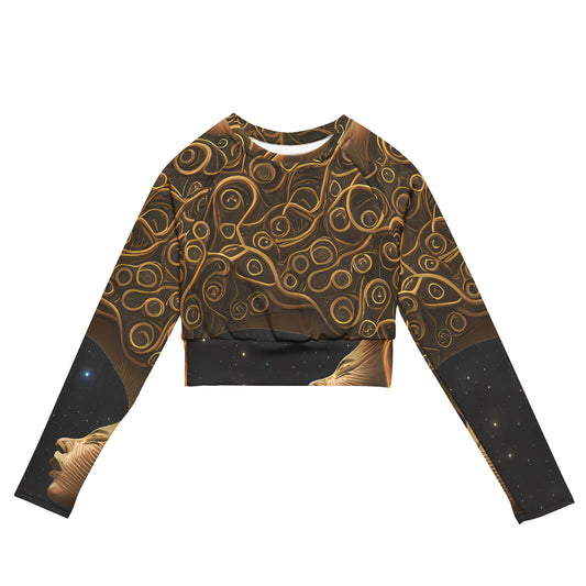 Long Sleeve Crop Top - Ethereal Coils