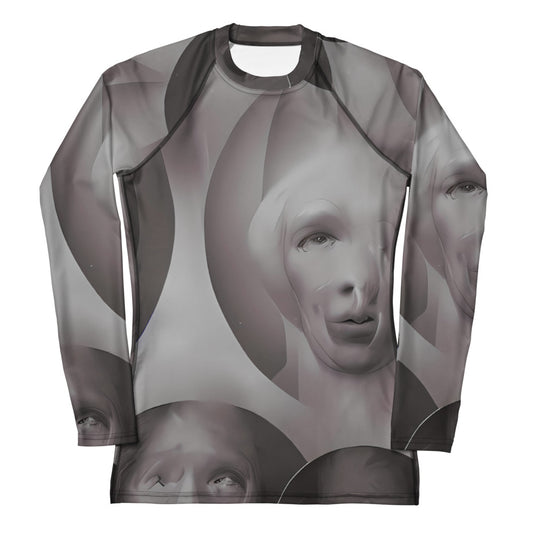 Women's Rash Guard - Phantom Facescape