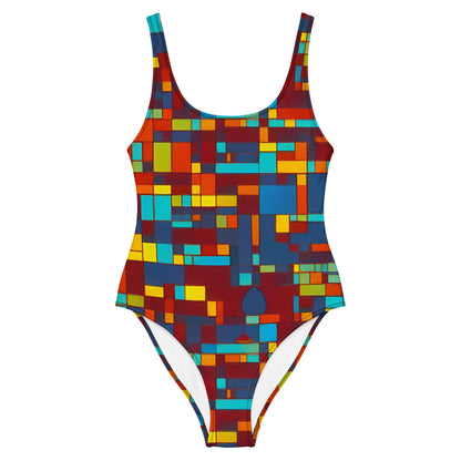 One-Piece Swimsuit - Astral Grid