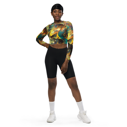 Long Sleeve Crop Top - Elegant Whirl