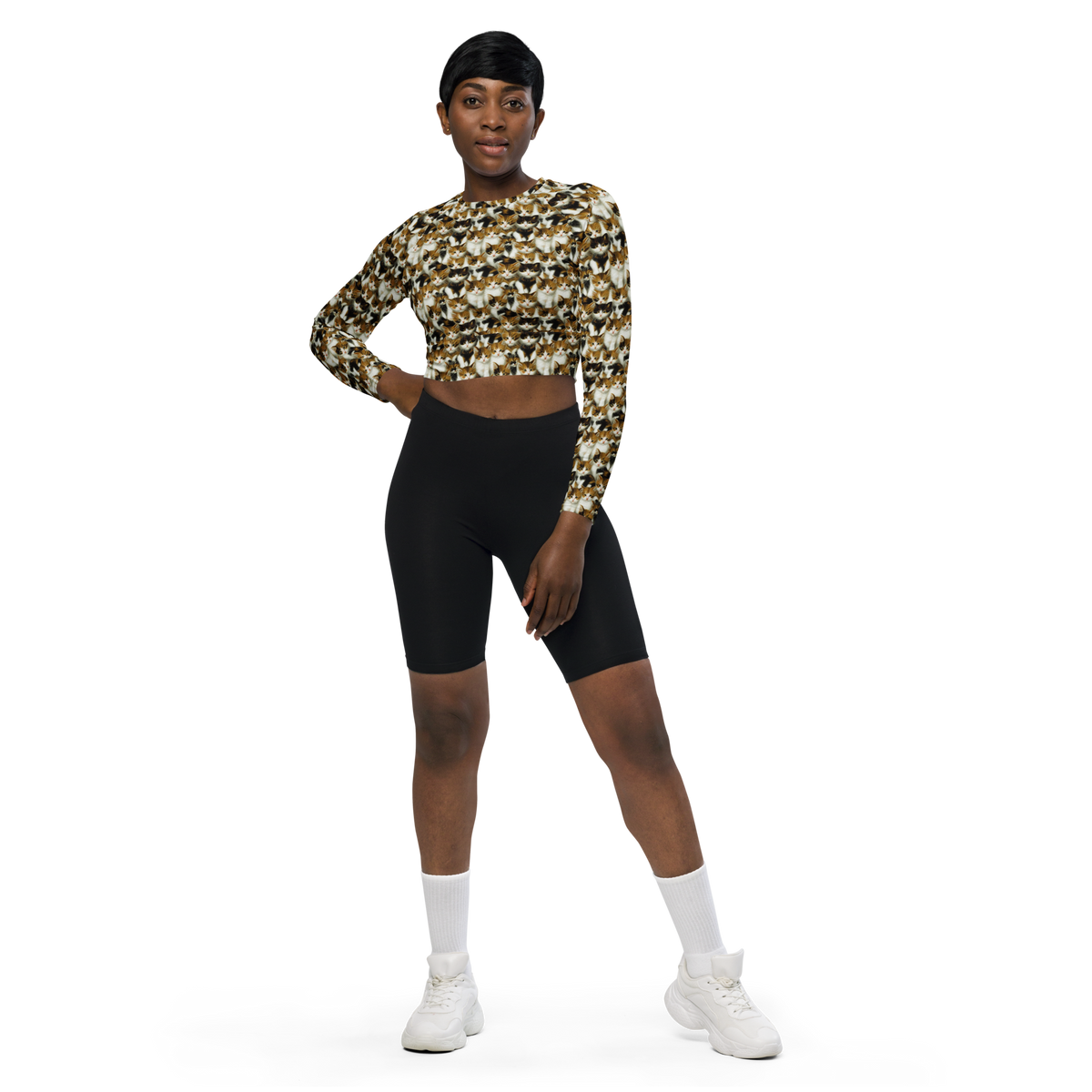 Long Sleeve Crop Top - Cuddle Chaos