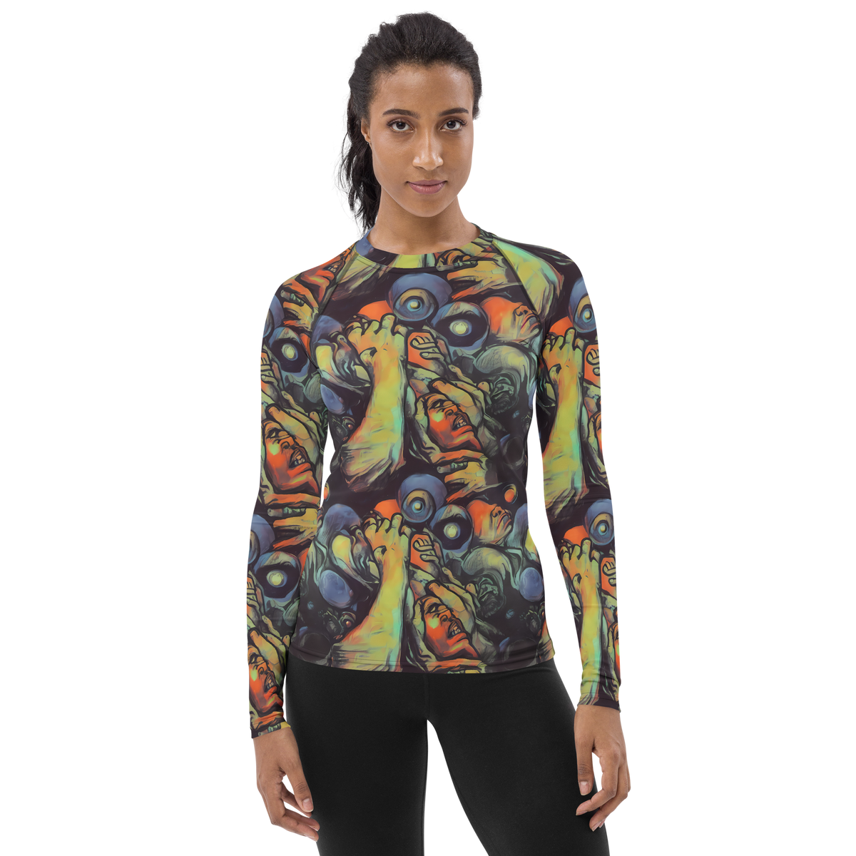 Women's Rash Guard - Cosmic Scream