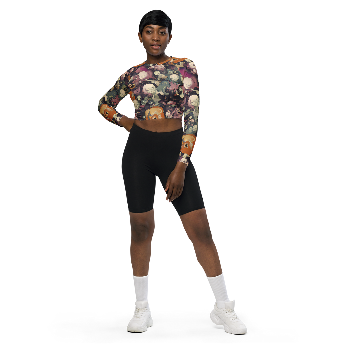 Long Sleeve Crop Top - Visions of the Unseen