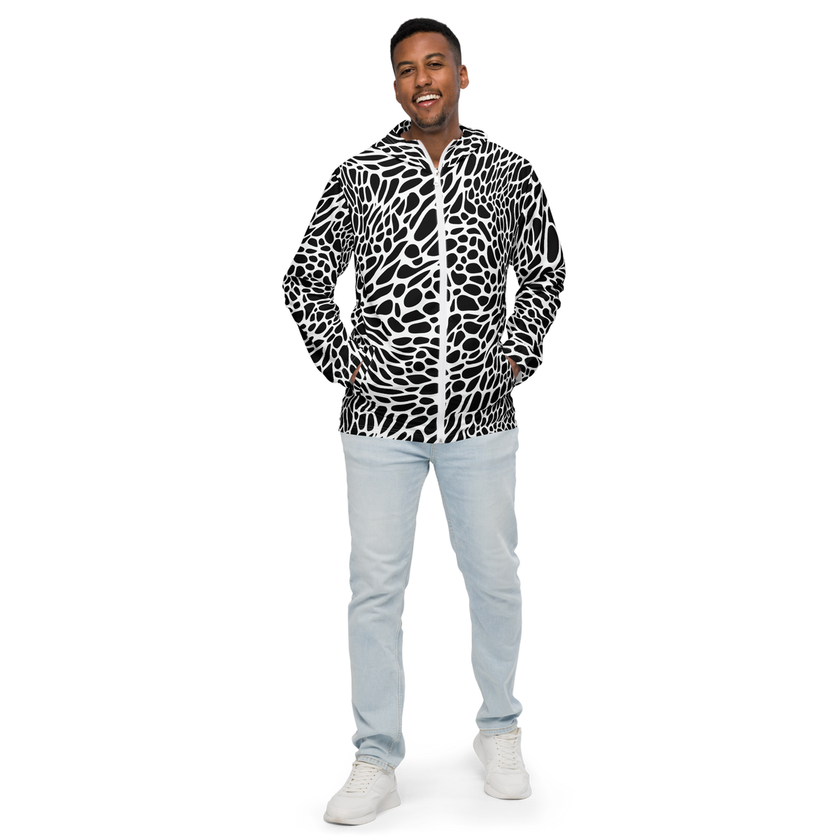 Men's Windbreaker - Monochrome Mystique
