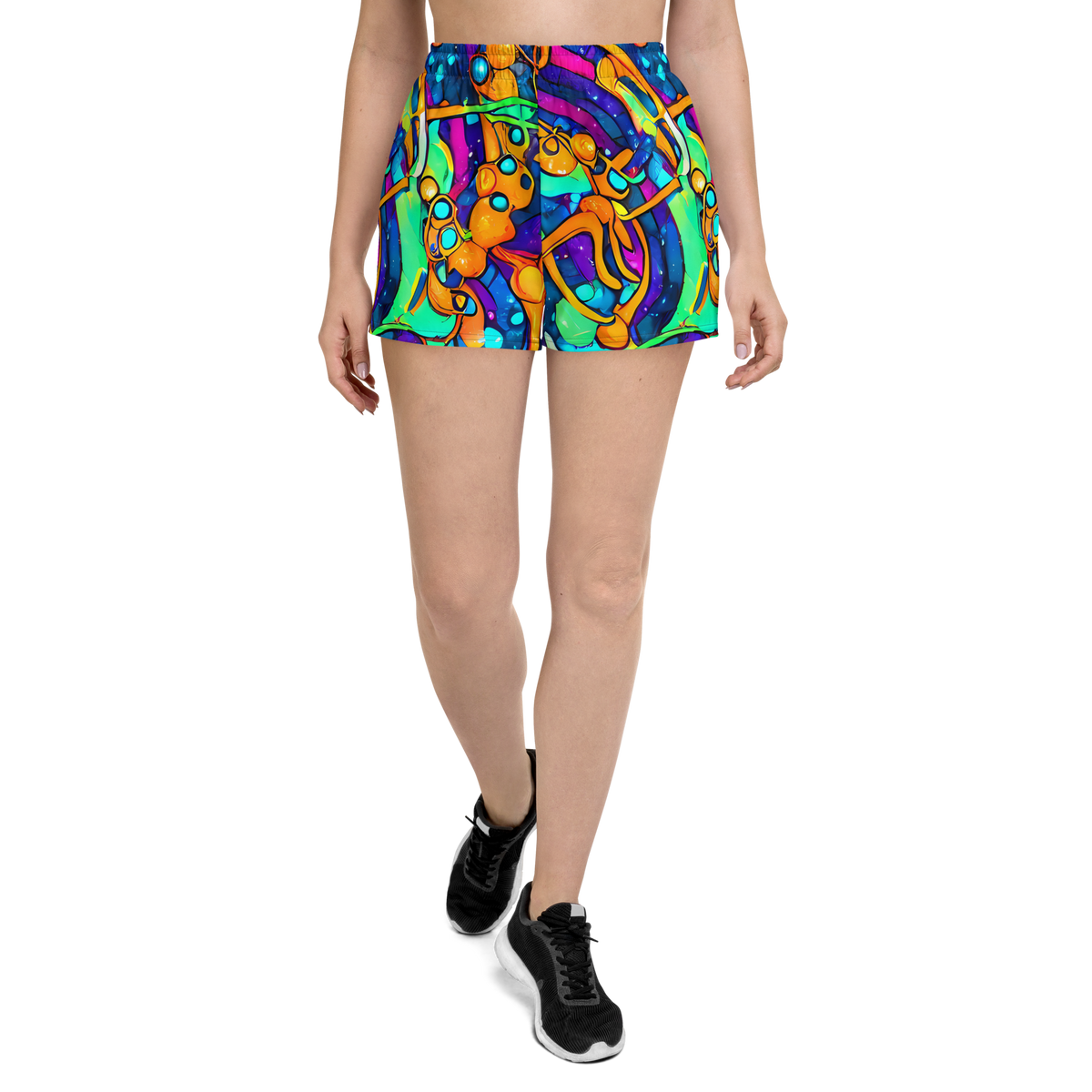 Women’s Athletic Shorts - Iridescent Nebula