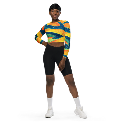 Long Sleeve Crop Top - Celestial Harmony