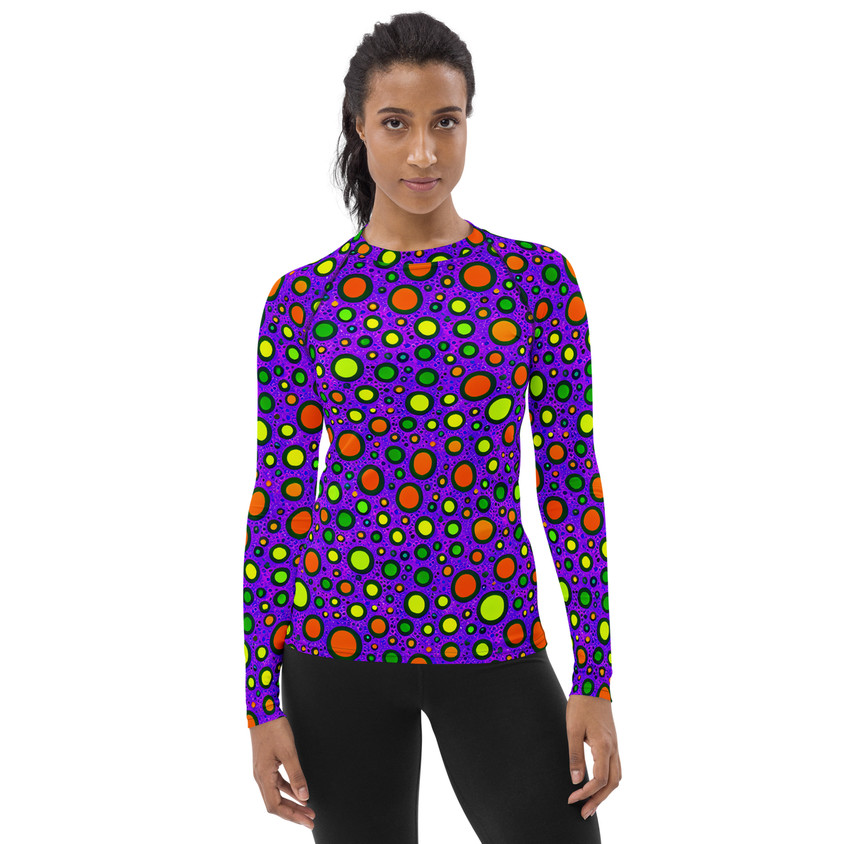 Women's Rash Guard - Luminous Bubbles