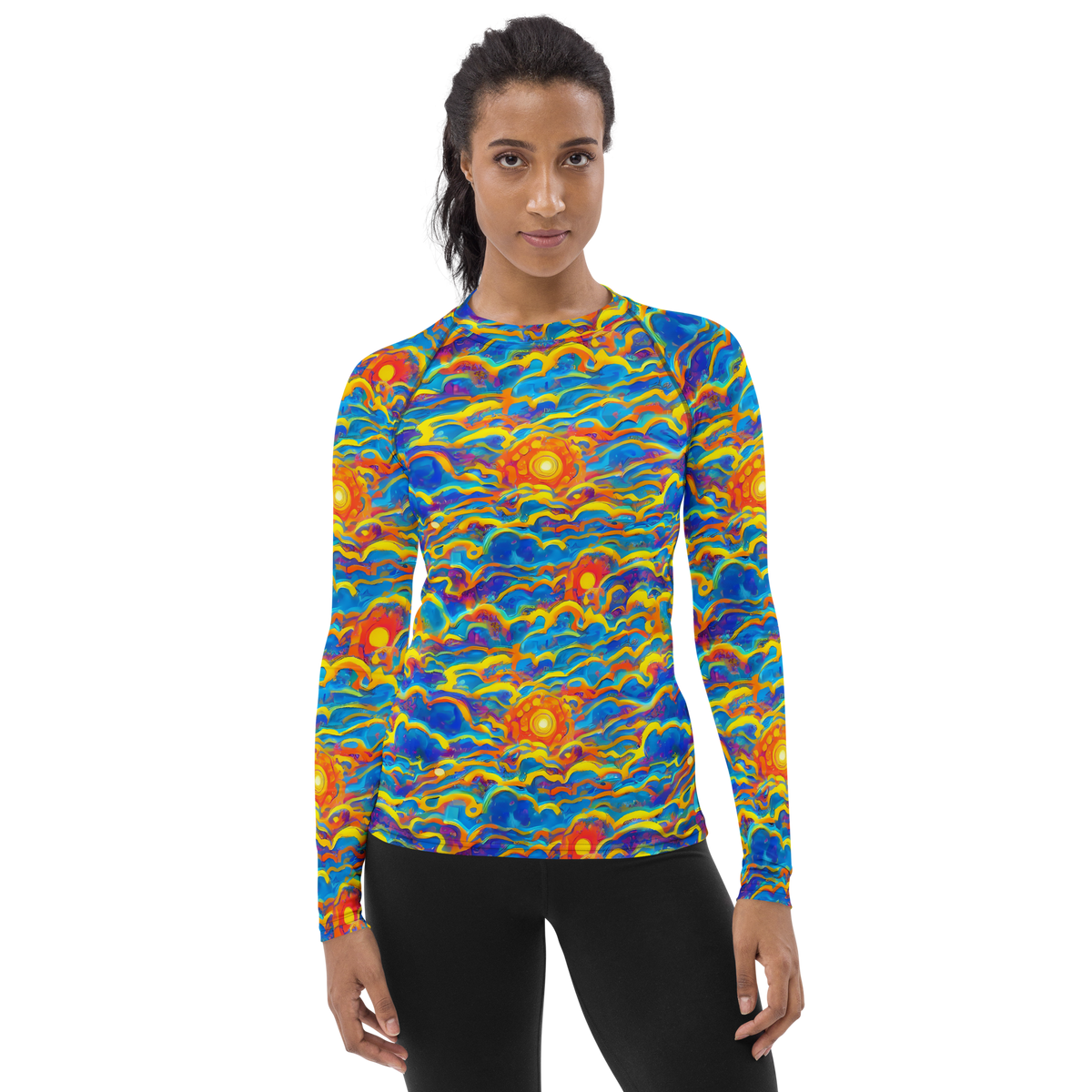 Women's Rash Guard - Chroma Ripple