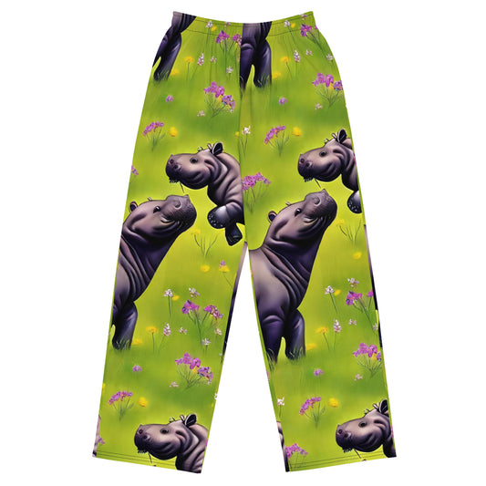 Wide-Leg Pants - Verdant Safari