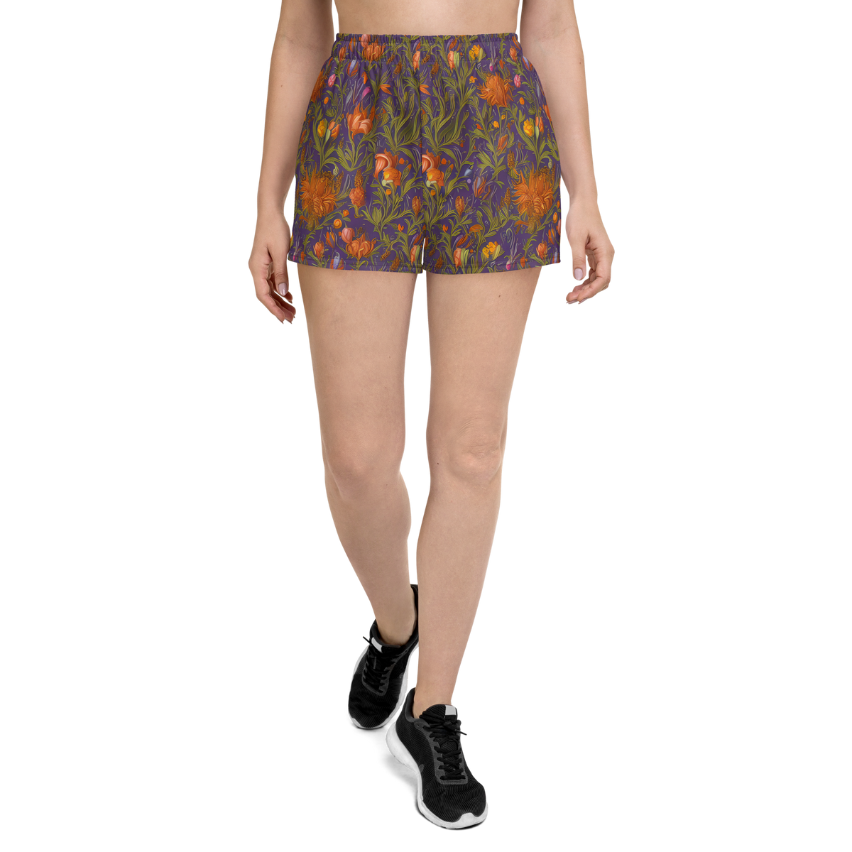 Women’s Athletic Shorts - Botanical Nebula