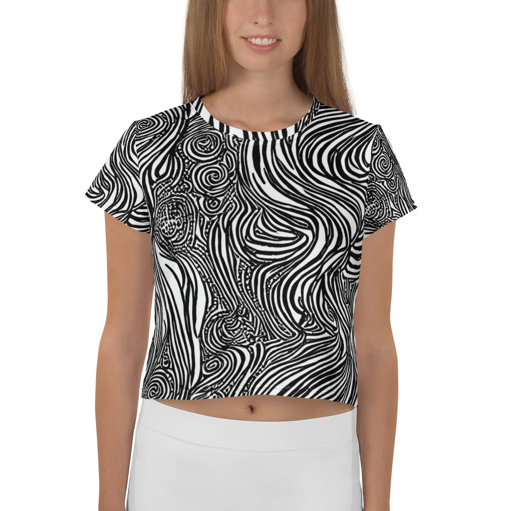 Women's Crop Tee - Tidal Tangle