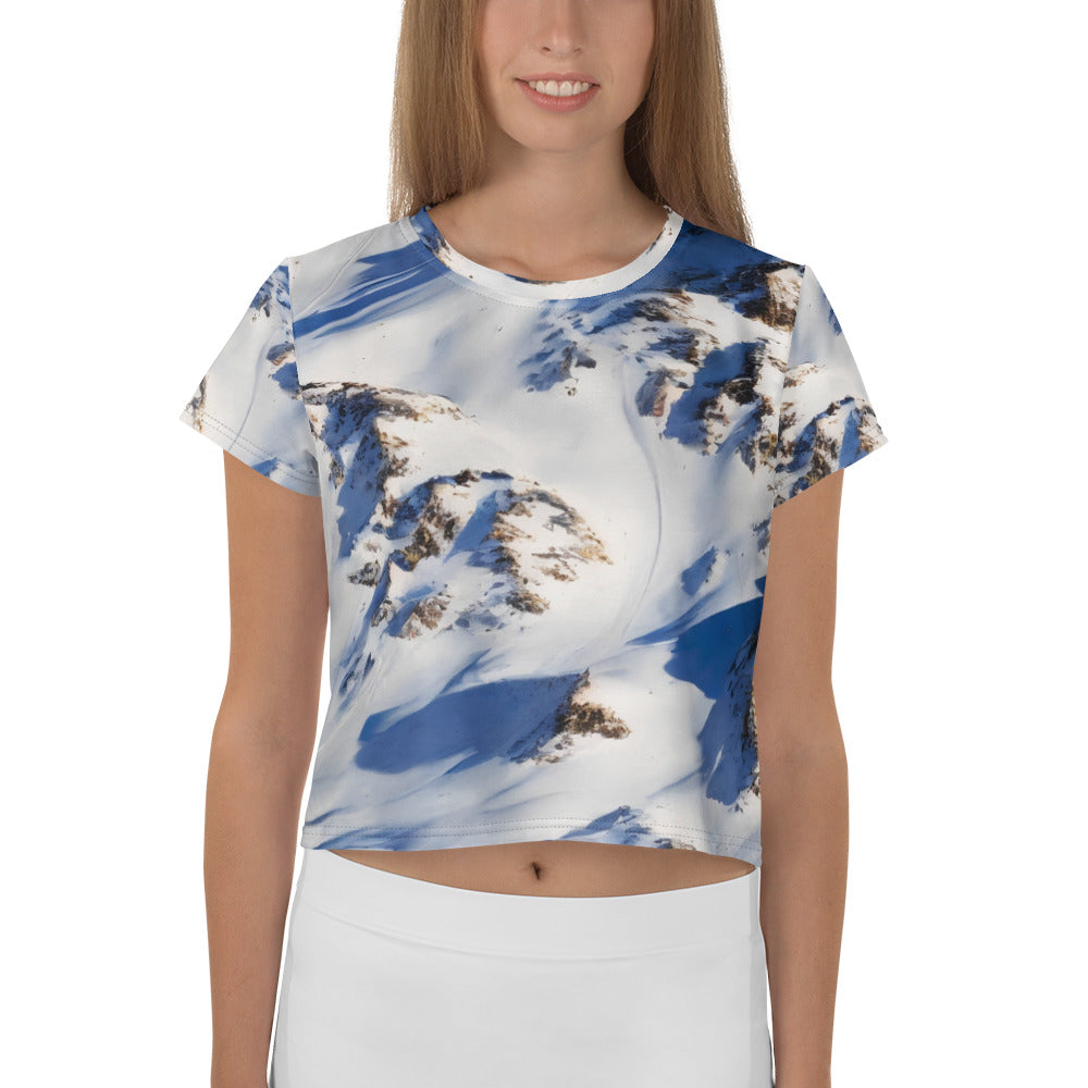 Women's Crop Tee - Snowlit Peaks