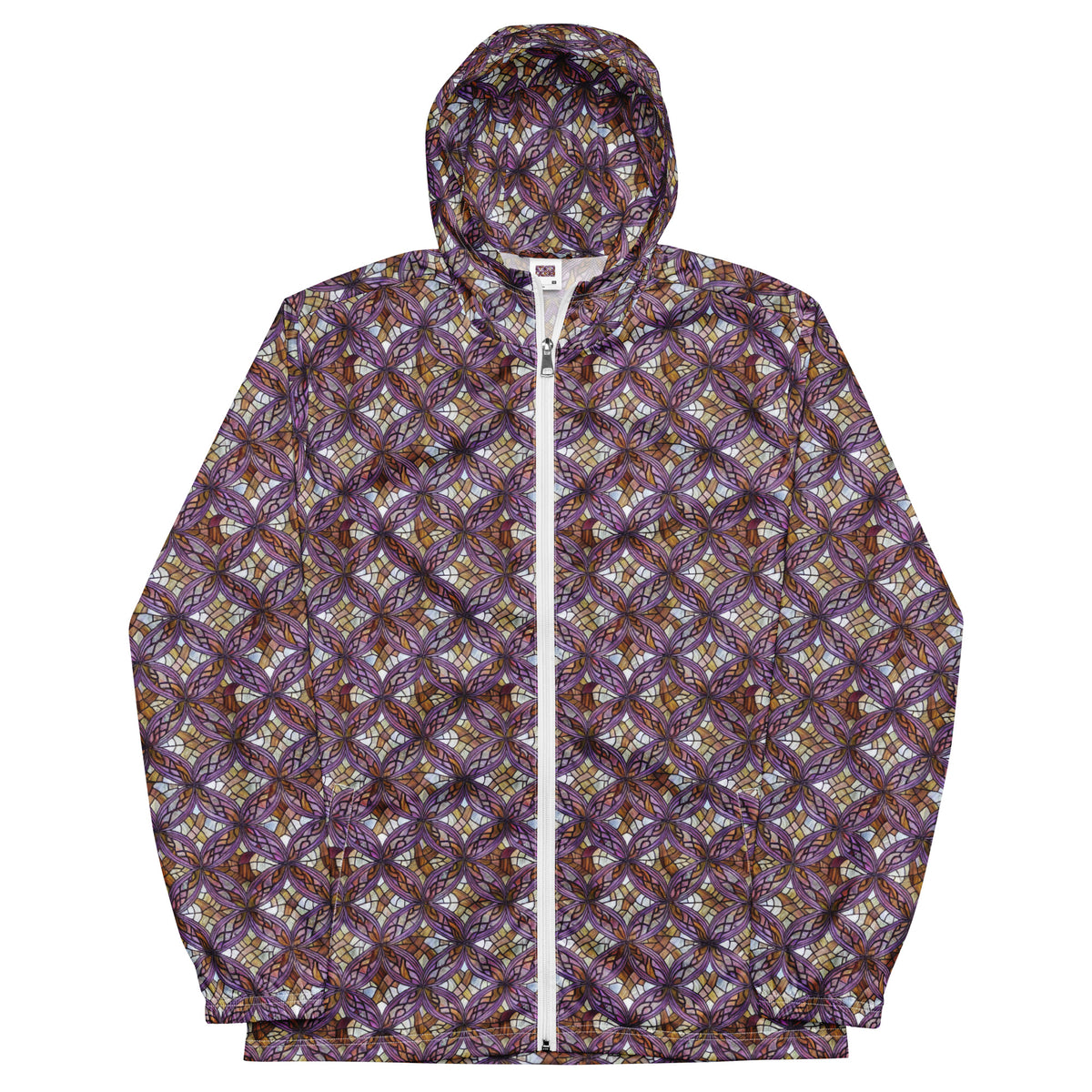 Men's Windbreaker - Stained Glass Whirl