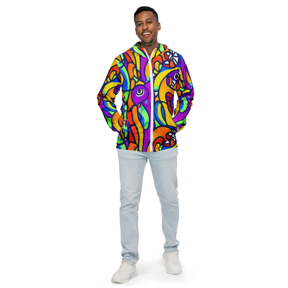 Men's Windbreaker - Kaleido Fish