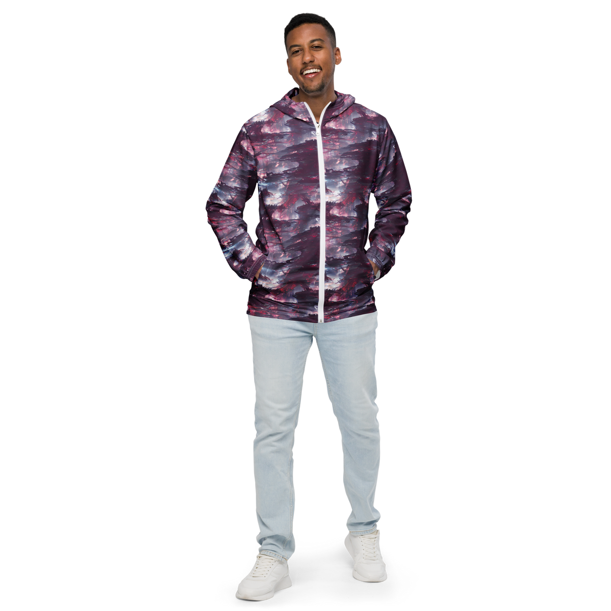 Men's Windbreaker - Twilight Fortresses