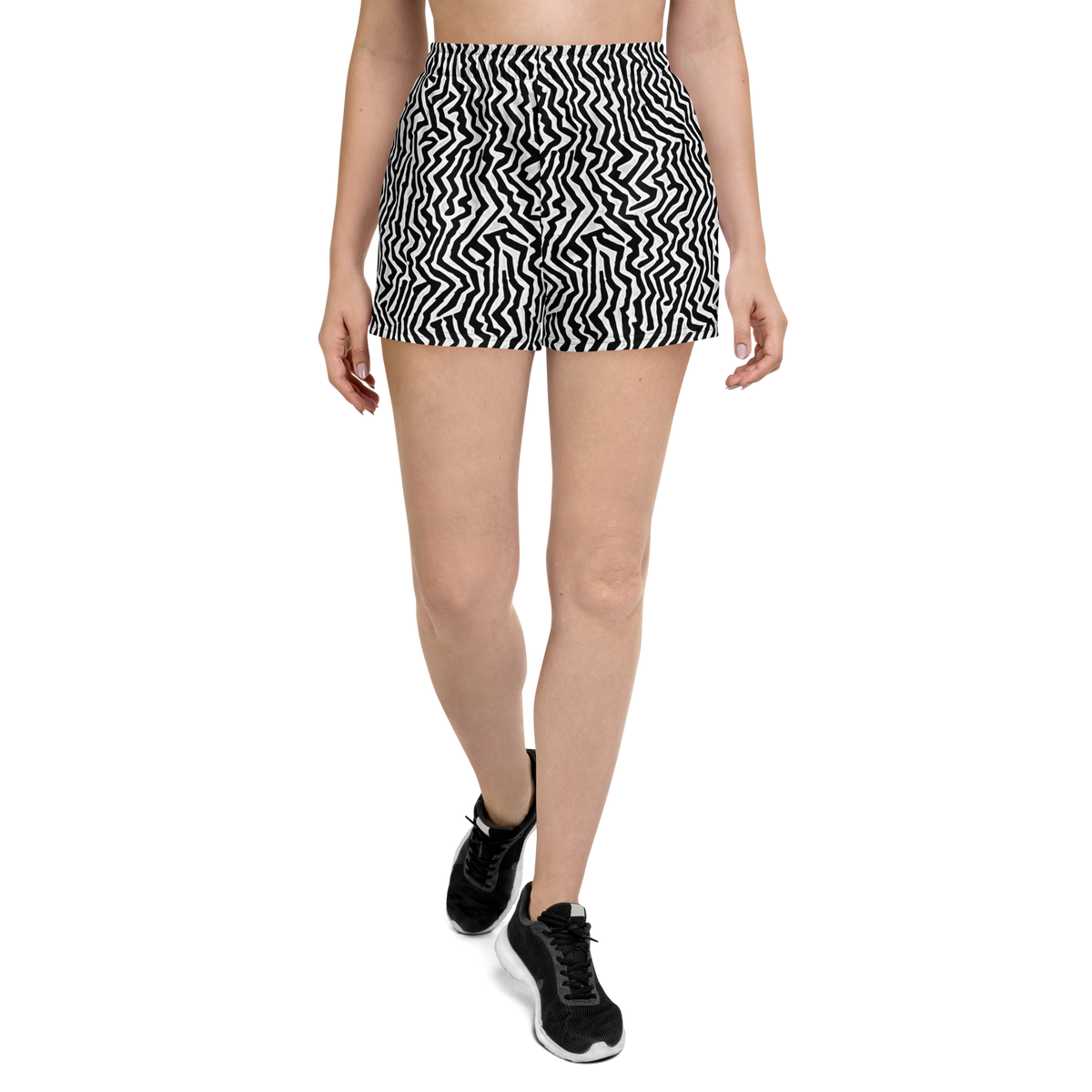 Women’s Athletic Shorts - Static Swirl
