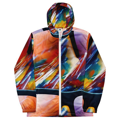 Men's Windbreaker - Brushstroke Symphony