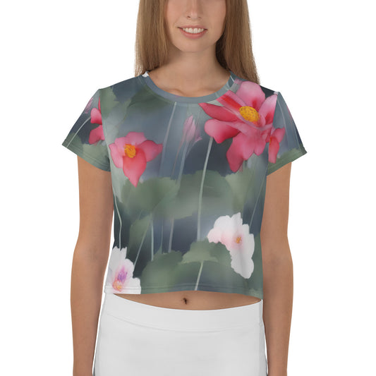 Women's Crop Tee - Petal Reverie