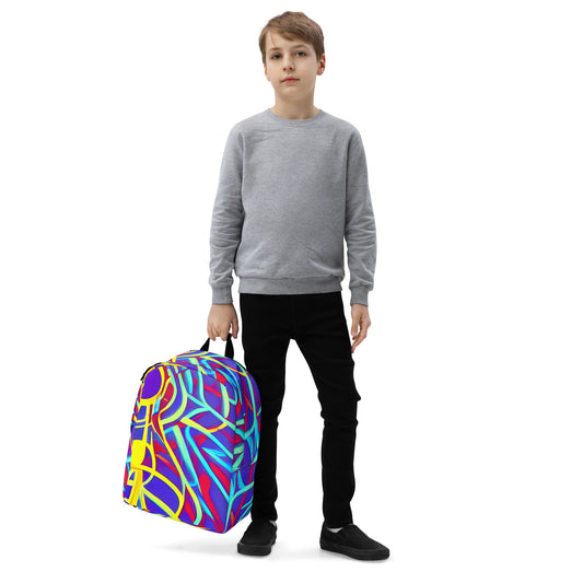 Minimalist Backpack - Neo-Grid Rhapsody