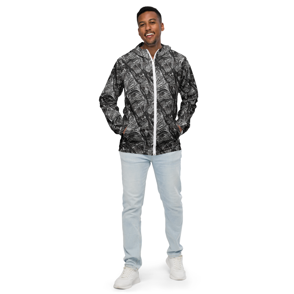 Men's Windbreaker - Gothic Whirlwind