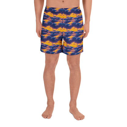 Men's Athletic Shorts - Aubergine Clouds