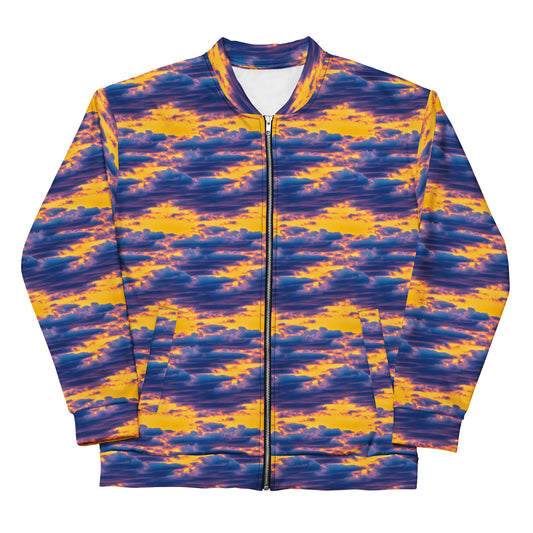 Bomber Jacket - Aubergine Clouds