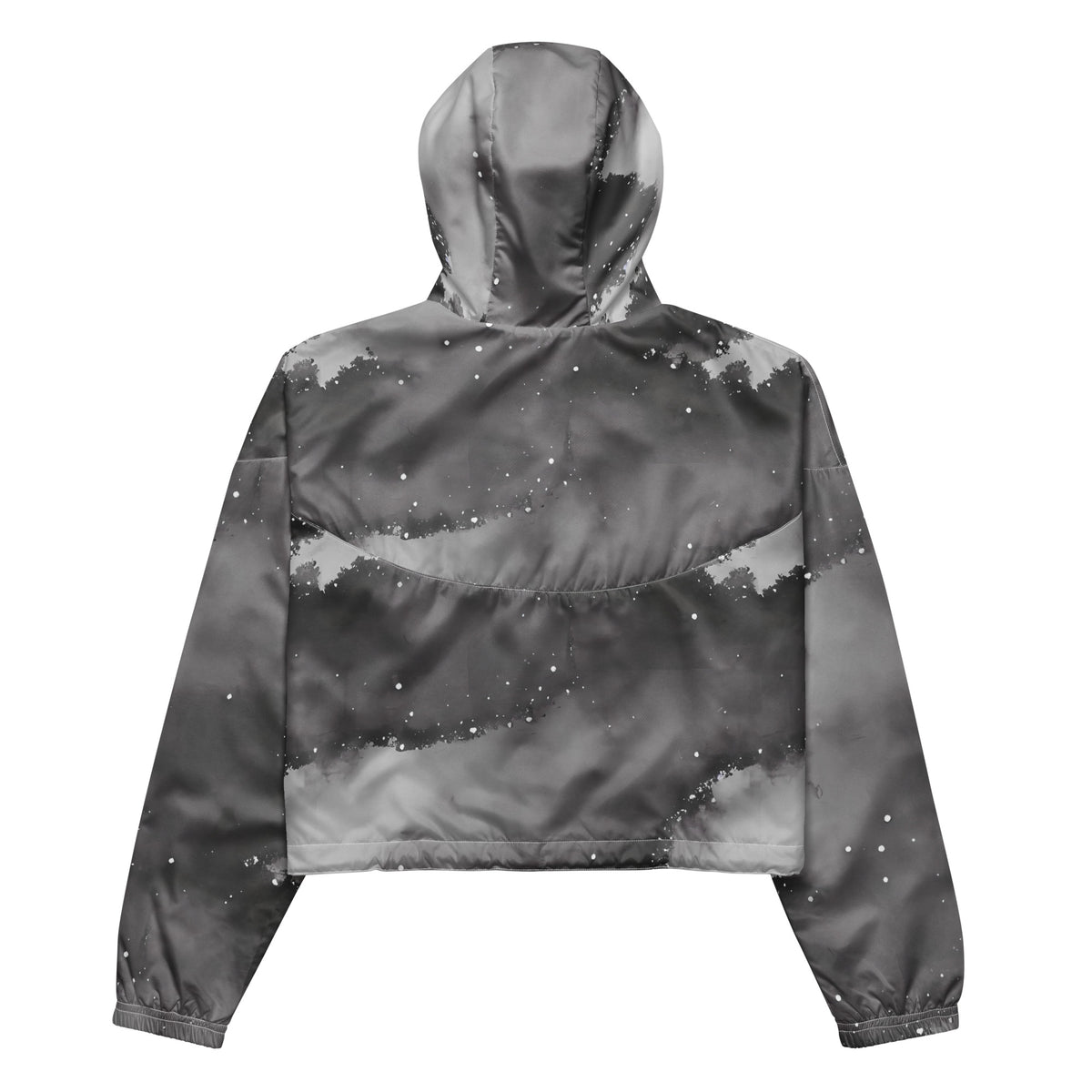 Women's Cropped Windbreaker - Monochrome Dreams