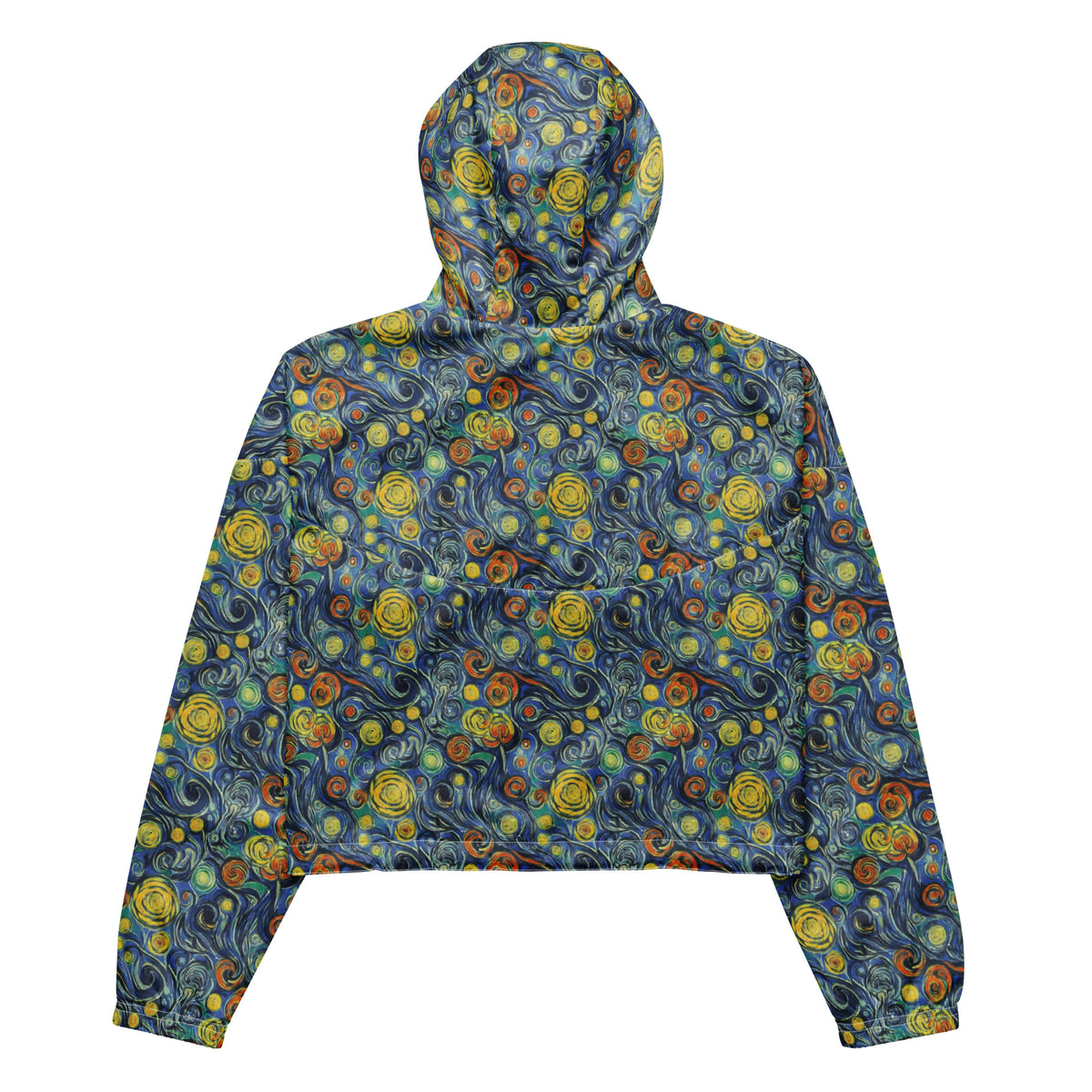 Women's Cropped Windbreaker - Spiraling Stars