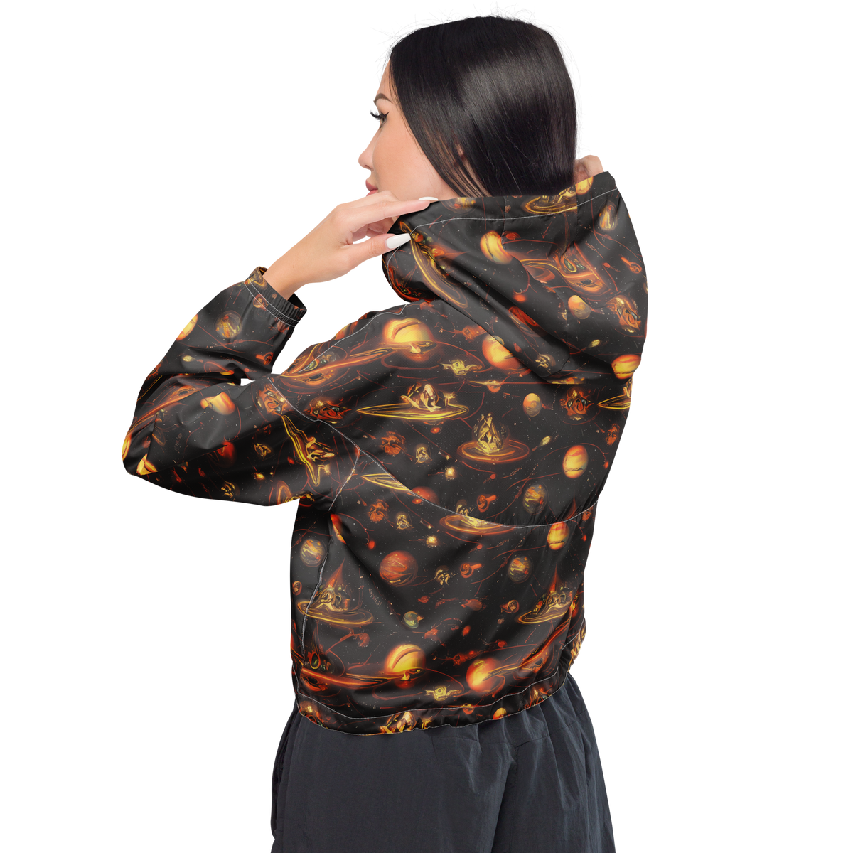 Women's Cropped Windbreaker - Murillo Vortex